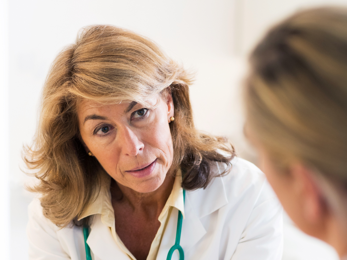 A female patient with a female doctor